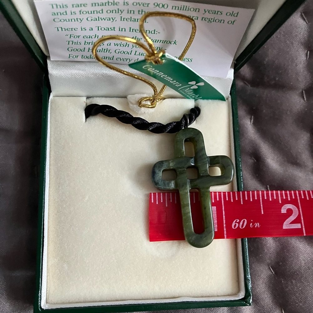 Celtic Cross Pendant with satin rope necklace - Picture 4 of 5